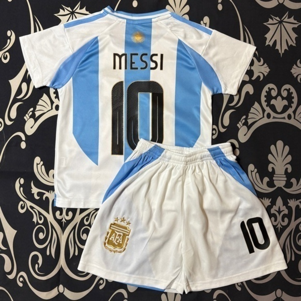 Argentina Lionel Messi Soccer Jersey Kit - 2 Piece Set - Jersey & Shorts